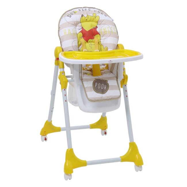 Стульчик для кормления Polini kids Disney baby 470 Медвежонок Винни "Чудестный день" желтый
